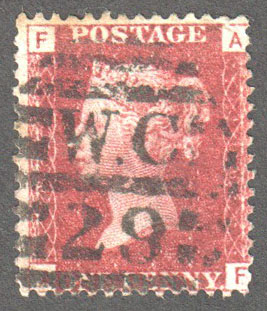 Great Britain Scott 33 Used Plate 106 - AF - Click Image to Close